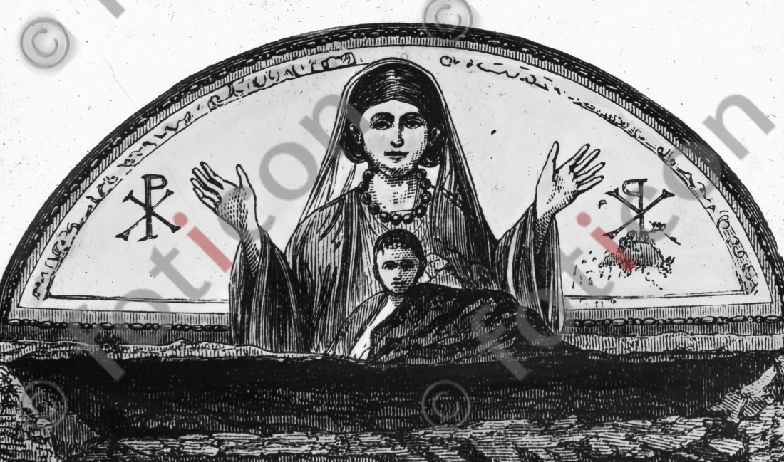 Maria mit dem Jesuskind | Mary with the Jesus Child - Foto foticon-simon-107-080-sw.jpg | foticon.de - Bilddatenbank für Motive aus Geschichte und Kultur